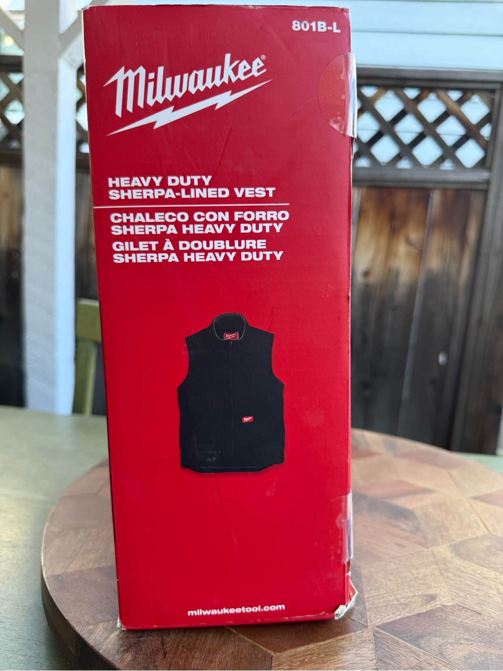 Milwaukee 801B-L Heavy Duty Sherpa Lined Work Vest Black Mens Large L NIB New - Picture 2 of 7